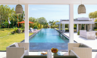 Villa Anucara Living Area with Pool View | Seseh, Bali