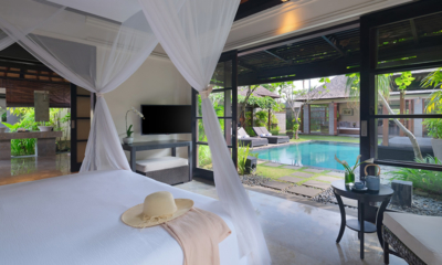 Peppers Seminyak Four Bedroom Presidential Pool Villa Bedroom with View | Seminyak, Bali