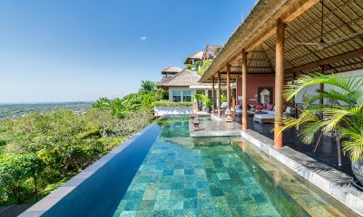 The Longhouse Indoor Living Area with Pool View | Jimbaran, Bali