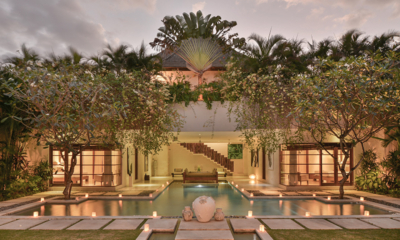 Nyaman Villas 4 Bedroom Pool Villa Outdoor View at Night | Seminyak, Bali