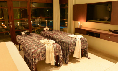 Nyaman Villas 4 Bedroom Pool Villa Spa Room at Night | Seminyak, Bali