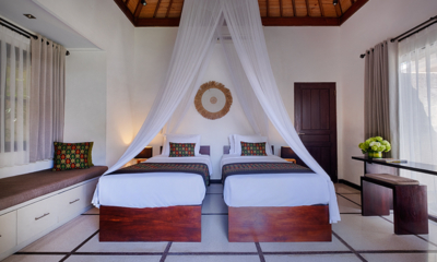 Villa Sesari Bedroom Two with Twin Beds and Mosquito Net | Seminyak, Bali