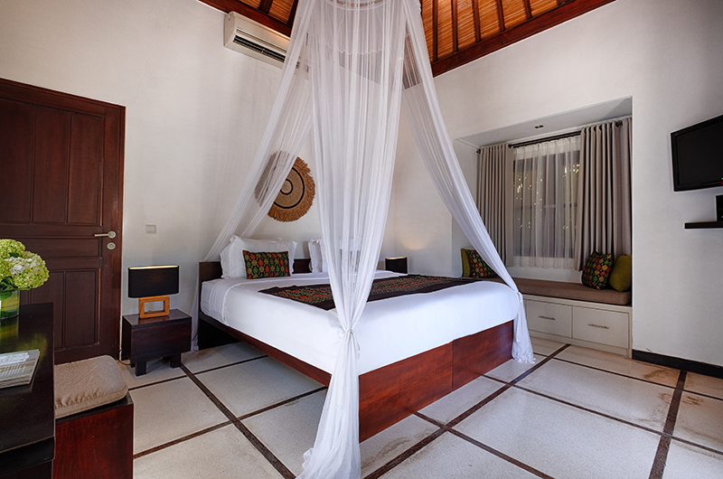 Villa Sesari Bedroom Three with Study Area and TV | Seminyak, Bali