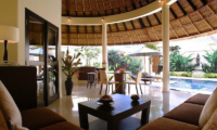 The Dusun Indoor Living Area with Pool View | Seminyak, Bali