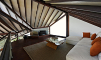 The Layar Two Bedroom Villas Up Stairs Lounge Area with TV | Seminyak, Bali