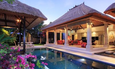 Villa Maju Pool Side Living and Dining Area | Seminyak, Bali