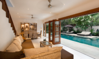 Villa Puri Temple Living Area with Pool View | Canggu, Bali