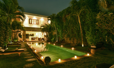 Villa Chocolat 5 Bedroom Villa Pool at Night | Seminyak, Bali