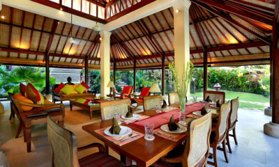 Villa Bunga Wangi Living and Dining Area with Garden View | Canggu, Bali