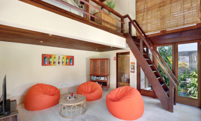 Villa Bunga Wangi Bedroom above TV Room with View | Canggu, Bali