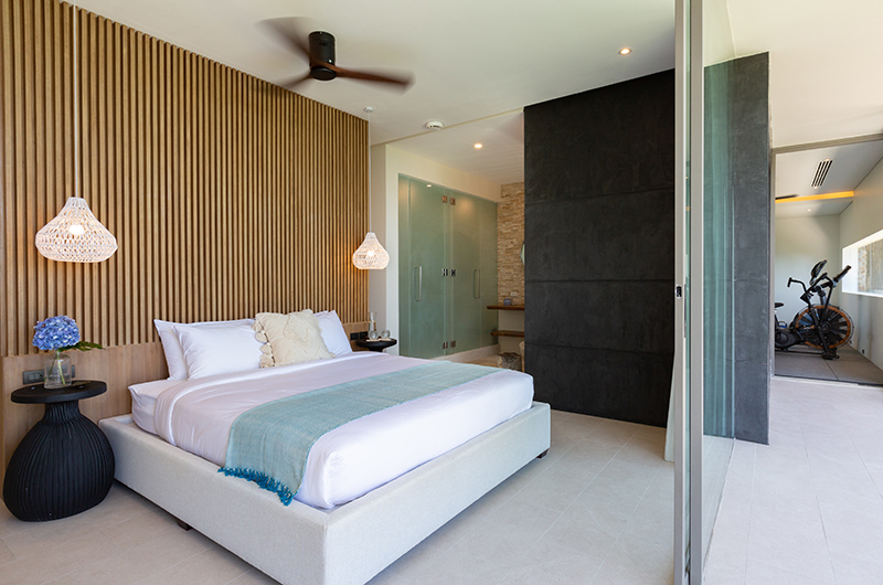 Celadon Bedroom with Hanging Lamps | Koh Samui, Thailand