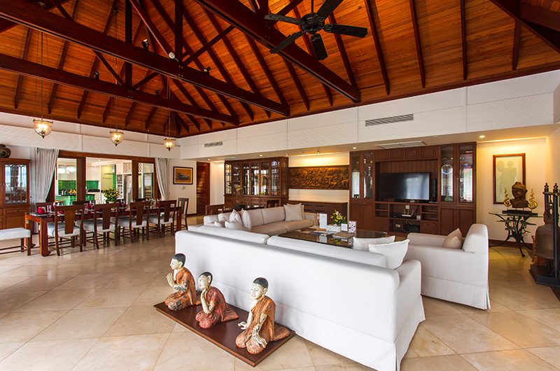 Villa Lotus Living and Dining Area | Maenam, Koh Samui