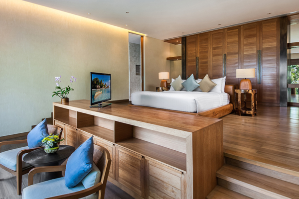 Villa Sawarin Bedroom with TV and Lamps | Phuket, Thailand