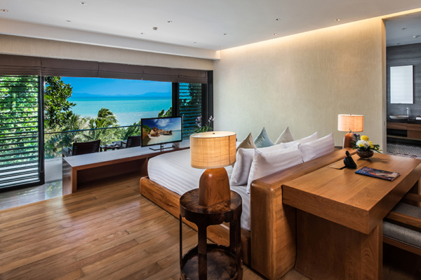 Villa Sawarin Bedroom with TV and Sea View | Phuket, Thailand