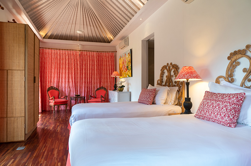 The Cotton House Twin Bedroom with Lamps | Seminyak, Bali