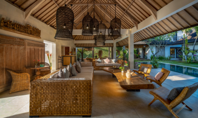 Abaca Villas Villa Nyoman Living Area with Pool View | Seminyak, Bali