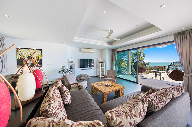 Ban Nai Fan Indoor Living Area with View | Choeng Mon, Koh Samui