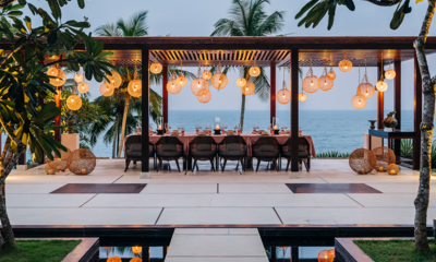 Ani Villas Sri Lanka Dining at Night with Sea View | Dickwella, Sri Lanka