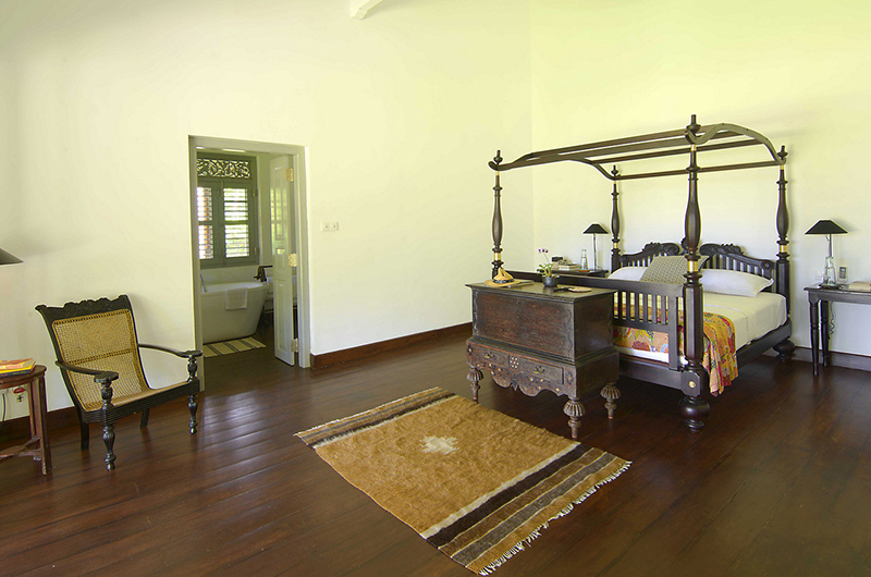 Ivory House Bedroom and Bathroom with Wooden Floor | Galle, Sri Lanka