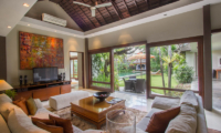 Chimera Orange Indoor Living Area with Pool View | Seminyak, Bali
