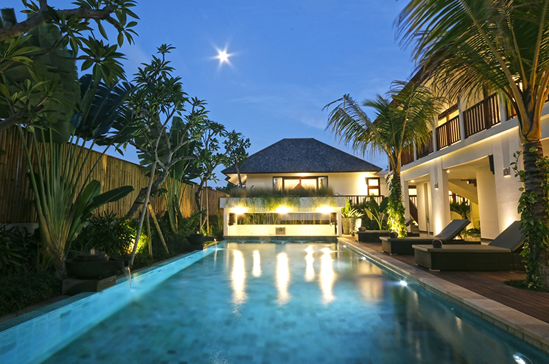 Elite Canggu Villas Elite Cassia Swimming Pool at Night | Canggu, Bali