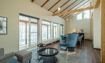 Blue Heron Indoor Living and Dining Area with View | Rusutsu, Hokkaido