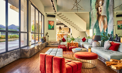 The Oasis Living Area with View I Canggu, Bali