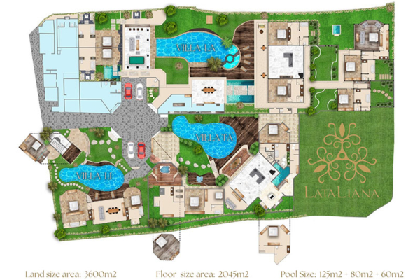 Lataliana Villas Estate Floorplan | Seminyak, Bali
