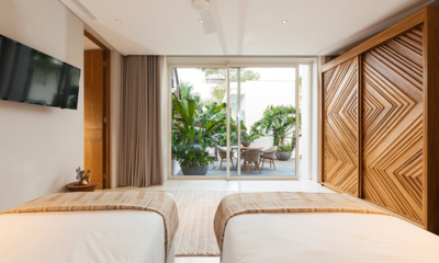 Noku Beach House Bedroom Four with Twin Beds and View | Seminyak, Bali