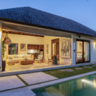 Saba Villas Bali Villa Arjuna Pool Side Area at Night | Canggu, Bali