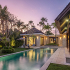 Saba Villas Bali Villa Bima Gardens and Pool at Night | Canggu, Bali