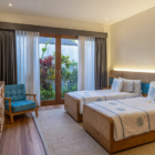 Saba Villas Bali Villa Bima Bedroom Two with Twin Beds and TV | Canggu, Bali