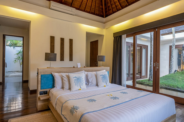 Saba Villas Bali Villa Bima Bedroom One with Side Lamps | Canggu, Bali