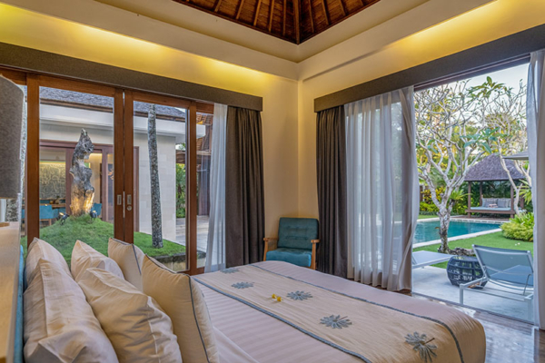 Saba Villas Bali Villa Bima Bedroom One with Pool View | Canggu, Bali