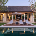Saba Villas Bali Villa Nakula Reclining Sun Loungers at Night | Canggu, Bali
