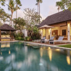 Saba Villas Bali Villa Sadewa Swimming Pool at Night | Canggu, Bali