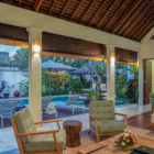 Saba Villas Bali Villa Sadewa Indoor Living and Dining Area with Pool View | Canggu, Bali