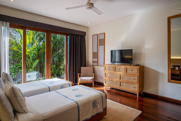 Saba Villas Bali Villa Yudhistira Bedroom Two with TV | Canggu, Bali