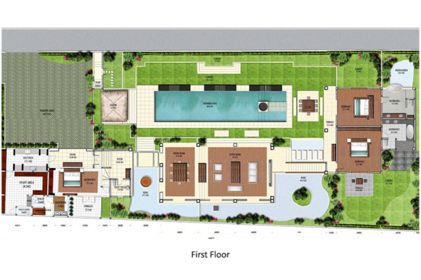 Villa Nalina First Floor Floorplan | Seminyak, Bali