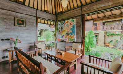 Villa Amaru Living Area with View I Ubud, Bali