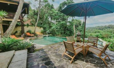 Villa Amaru Pool Side Seating Area I Ubud, Bali