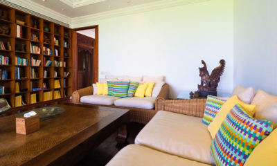 Villa Arika Indoor Lounge with Library | Pererenan, Bali