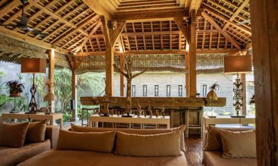 Villa Asli Lounge with TV and View I Seminyak, Bali
