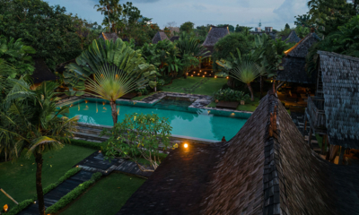 Villa Asli Gardens and Pool at Night I Seminyak, Bali