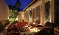 Villa Astana Batubelig Pool Side Dining Night View | Batubelig, Bali