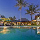 Villa Jagaditha Gardens and Pool at Night | Canggu, Bali