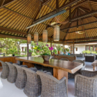 Villa Jagaditha Indoor Dining Area with View | Canggu, Bali