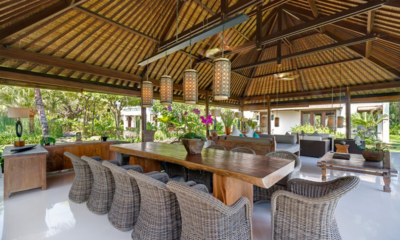Villa Jagaditha Indoor Dining Area with View | Canggu, Bali