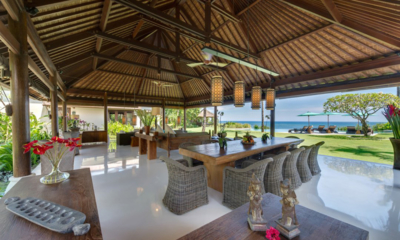 Villa Jagaditha Indoor Living and Dining Area with View | Canggu, Bali