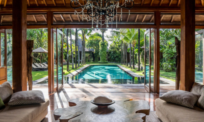 Villa Shambala Living Area with Pool View | Seminyak, Bali